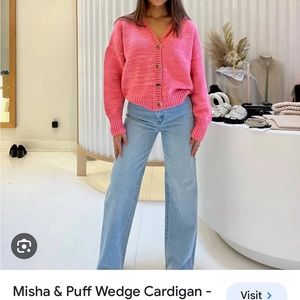 Misha and Puff Pink Cardigan - Size 2